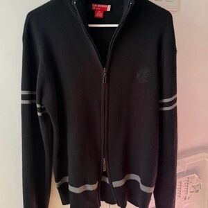 Colosseum Black and Gray Men's Zip-Up Sweater